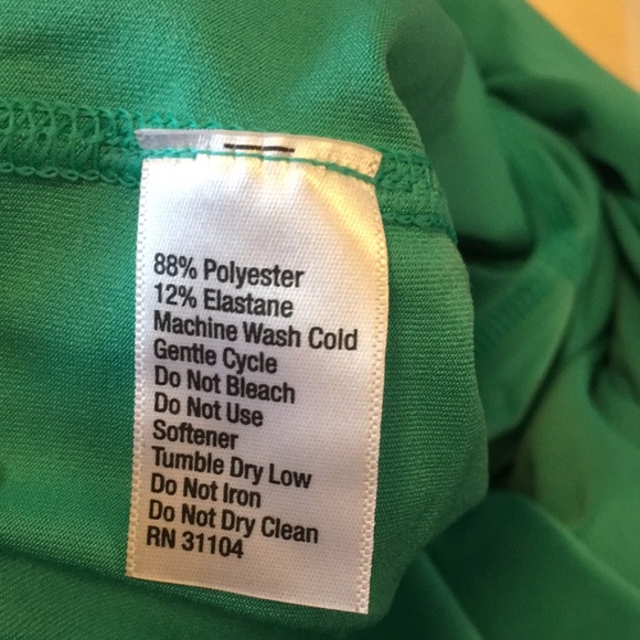 Crown and Ivy turquoise workout pants with scallop detail at ankle. - Picture 7 of 7